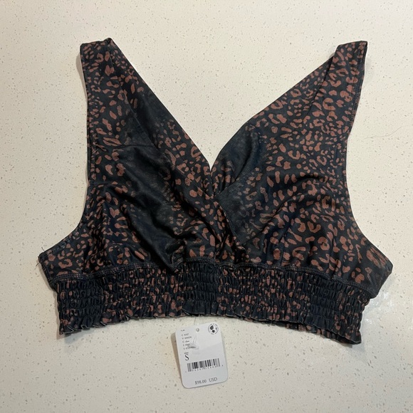 🆕Free People | Intimately Free People | Animal Print Cowl Neck Bralette Sz Small - Picture 2 of 3